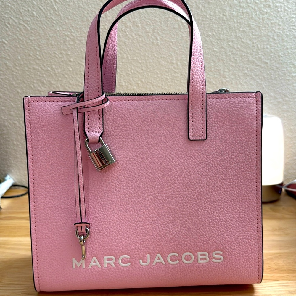 Marc Jacobs Pink Structured Tote Bag
